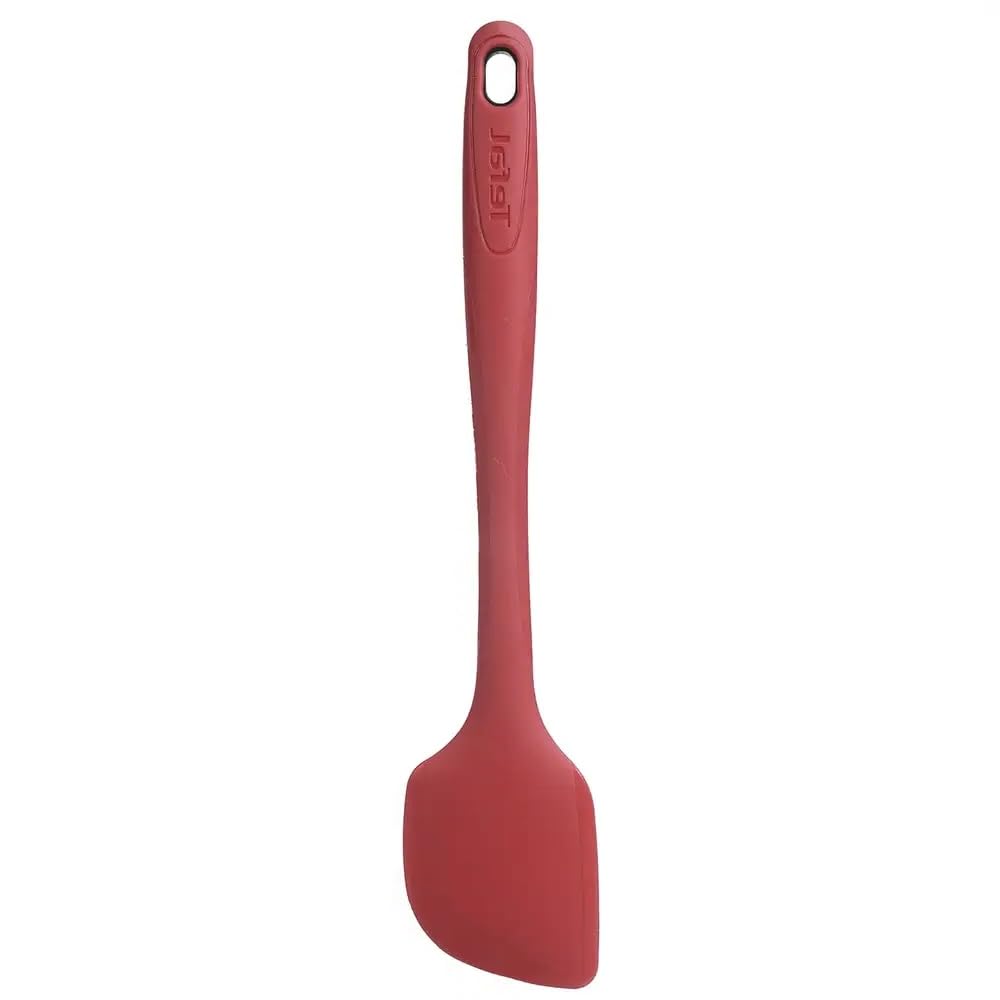 Downtown Professional Red Silicone Spatula, Multi-Purpose Heat-Resistant Scraper for Baking and Stirring, Large Flexible Head for Mixing Batter and Efficient Bowl Scraping Tasks