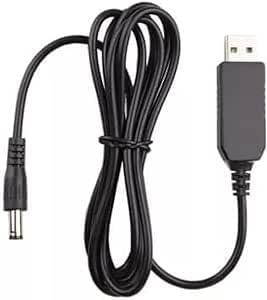 Power Bank Router Cable - 5V to 12V Power Adapter, USB to USB Cable (5.5x5.1mm) - Perfect for Power Bank!, for Speakers
