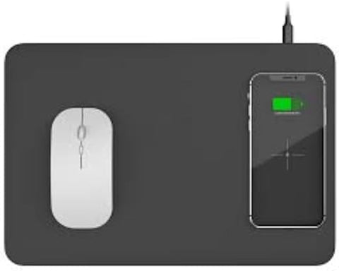 Matrix MW01 2 in 1 QI 10W premium wireless charging Mousepad 305.8 * 206.8 * 6 MM - Grey