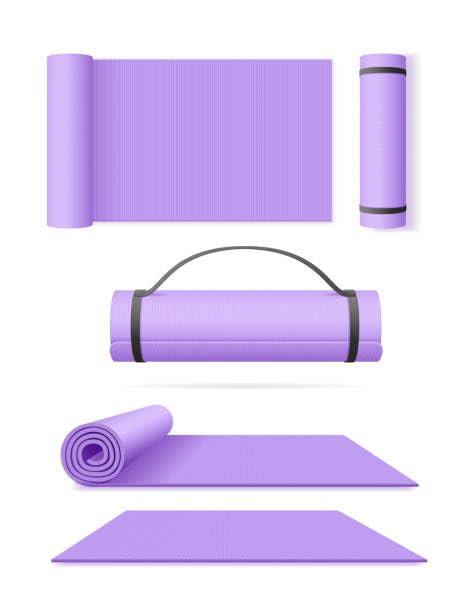 Elegant Home TPE Yoga Mat 5mm Non-Slip, Eco-Friendly Yoga and Exercise Mat for Fitness, Pilates, Home & Gym Workouts – Purple – 173×61cm