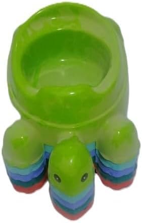 Baby Bath Potty Turtle Shape - Multicolor - Cute and Safe Design for Baby Potty Training (Green)