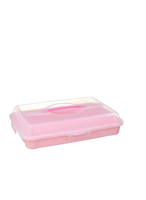 Cake and Aisha holder used for trips and summer vacations, rectangular, tightly closed, multi-colored OM