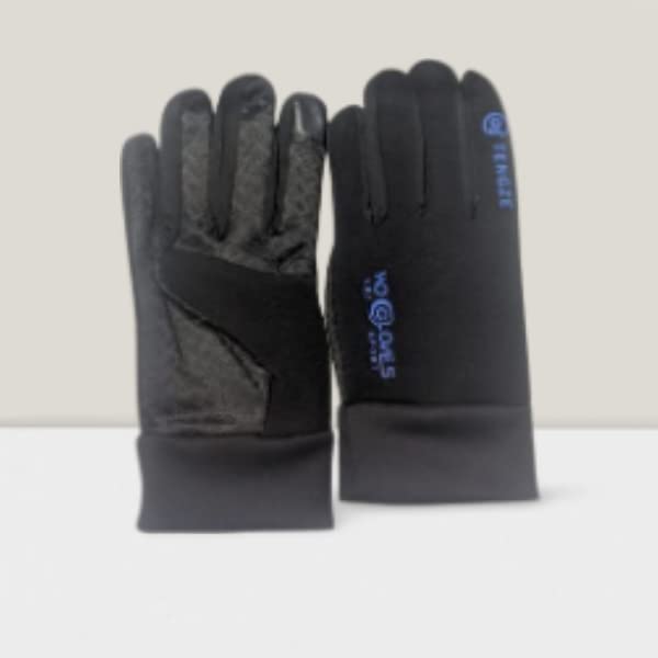 Winter Water Resistant Running Thermal Cycling Gloves for Men, Black Anti Slip Touch Screen Women Kids Bike Gloves for Outdoor Exercise, Riding, Motorcycle Driving, Hiking, Dog and Hill Walking