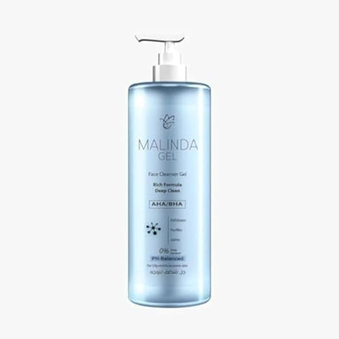 Malinda AHA/BHA Formula Facial Cleansing Gel, Deep Cleansing, pH Balanced, 250ml