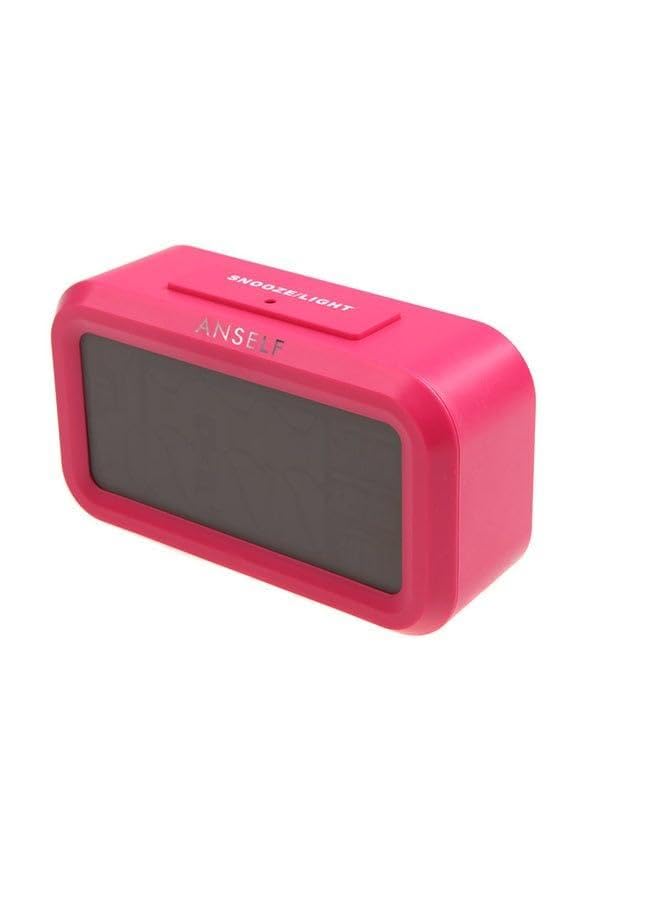 Anself LED Digital Alarm Clock Pink