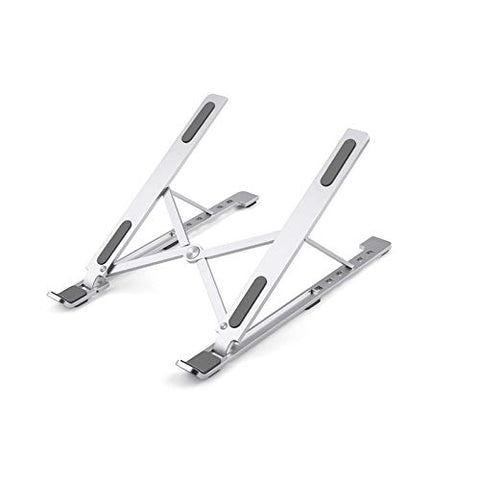 XIANGFAZJ Laptop Stand Portable Laptop Stand, Laptop Stand Foldable Aluminum Alloy Tablet Stand Bracket Laptop Stand (Color : Silver)