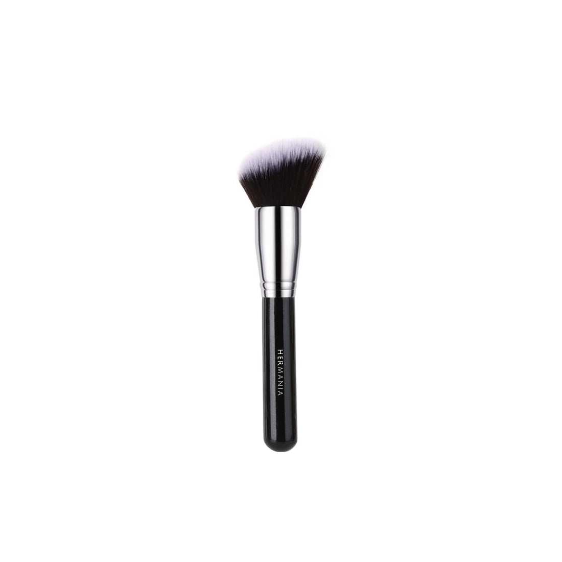 Hermania Big Angled Makeup Brush for Powder Products Professional Quality for Flawless Base Application Wooden Handle Makeup Tool (Angled - F130)