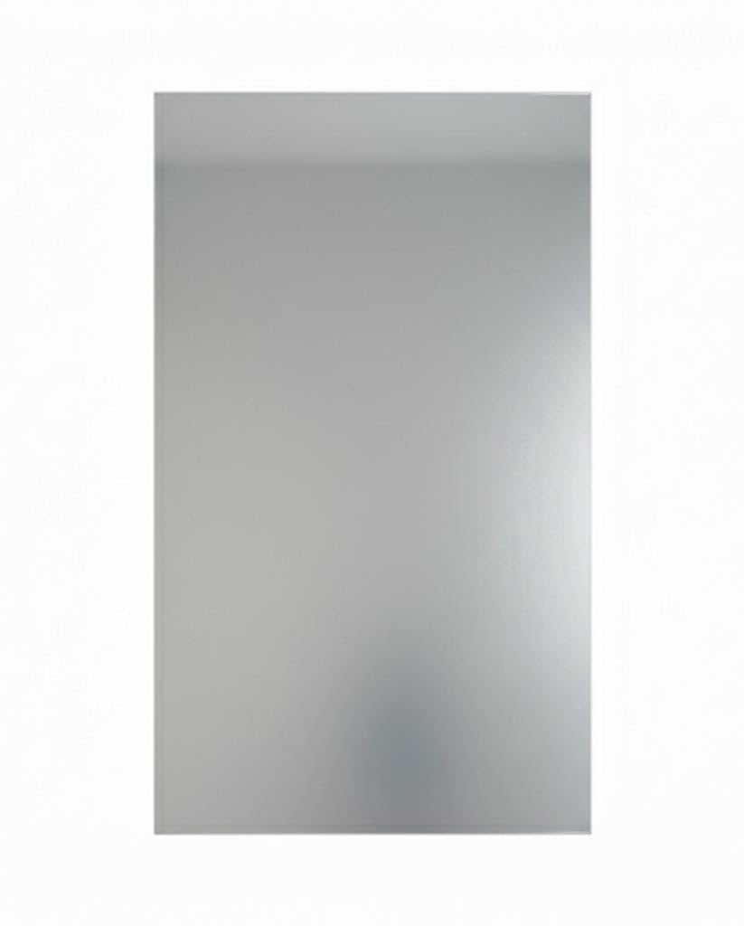 Spaceshoop Frameless Rectangular Mirror Wall Sticker 30x40cm, Self-Adhesive Reflective Acrylic Decal, Easy Install Silver Mirror