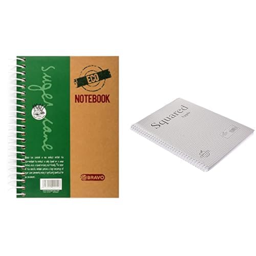Bravo Stationery Bundle: Sasco Eco Notebook A5 + Maayergy Spiral Squared Notebook A4