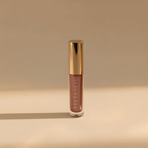HeyHoney Tinted Lip Oil Mocha Tint, Hydrating Lip Oil with Hyaluronic Acid & Botanical Oils, Glossy Non-Sticky Finish, Helps Improve Lip Smoothness & Shine, 10ml