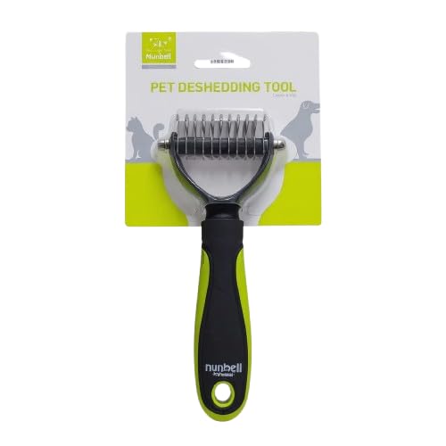 Nun bell professional De-shedding tool For Dogs (Green)