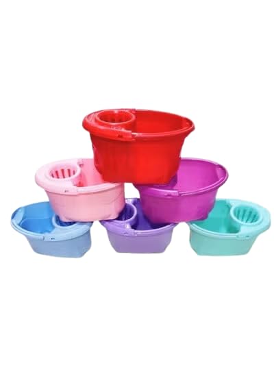 Handy Mopping Bucket with Wheels – Strong and Premium Material, Ergonomic Design for Easy Mobility and Perfect Cleaning for Homes and Offices IR