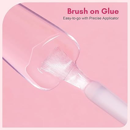 Nail Glue press on nail glue with brush for nail tips Strong Adhesive for Acrylic Nails Brush on nail tips Extension Glue Long-Lasting Quick-Drying Glue-15gm (N1)