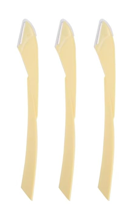 3pcs MINI eyebrow trimmers with sliding cover, Ergonomic Eyebrow Shaper and Facial Razor, for Peach Fuzz, Exfoliating Face Razor, Gentle Skin Exfoliation Blade-MULTICOLOR DESIGN