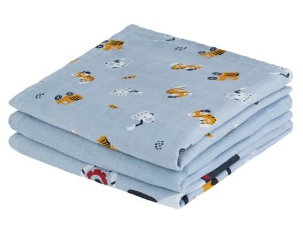 Baby Towel Set English, 100% Soft Cotton, Pack of 3