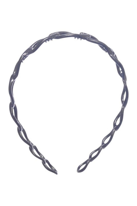 Daphane Plastic Wide Headband For Girls - Black- 909