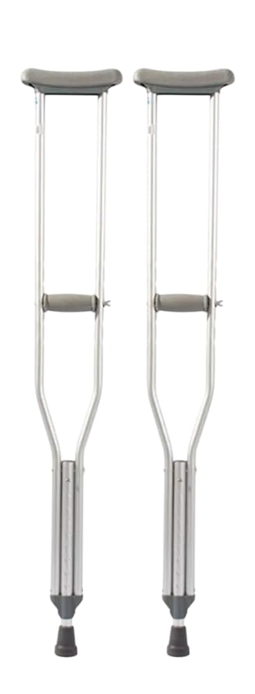 Adjustable Underarm Crutches, Axillary Crutches for Walking, 2 Units, Medical Orthopedic Crutches for Child, Young People, Tall Adults, Maximum Weight 130kg (Size : Medium 113-134cm) sku 380