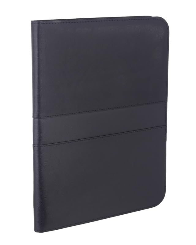 3A Portfolio C501 Leather Zipper Card Holder With Calculator 34X25X2 CM - Black