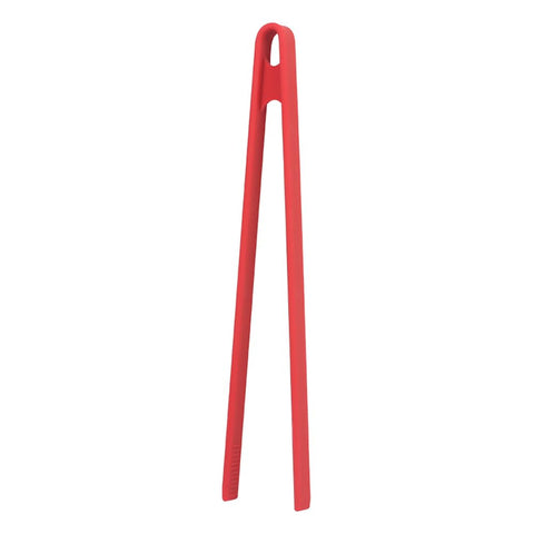 1Pcs Silicone Toaster Tong, 11.6 Inch Long Silicone Kitchen Tong for Toaster Cooking Utensil Bread Waffle Food Tweezer Red Toast Tong for Cooking Serving Bacon Salad Pickle Fruit Food, SATONBEYI