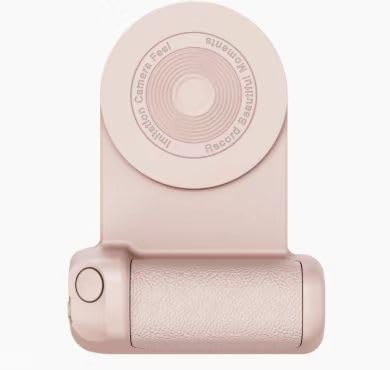 Magnetic Camera Grip, Bluetooth Mount, Smartphone Grip, Photo Holder, Bluetooth, Wireless Remote Control for All Phones, Video Recording, Vlog (Pink)