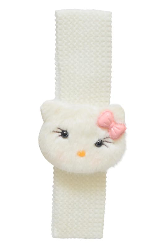 Daphne Headband With Kitty Cat Design For Girls - White