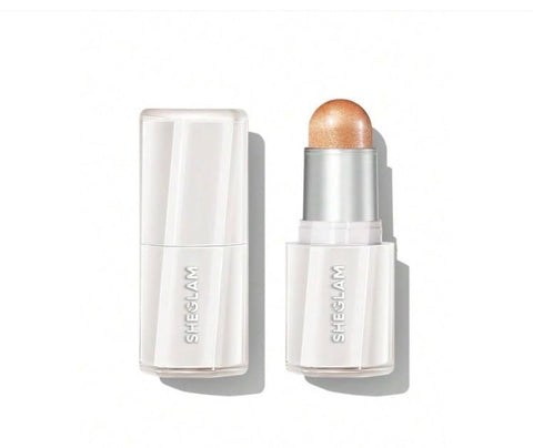 Rose Gold Glitter Stick Highlighter, Creamy Illuminating Stick for Face