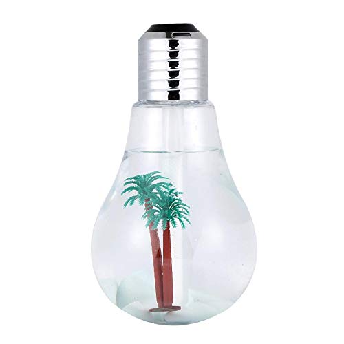 Multifunctional Indoor Oxygen Humidifying Ultrasonic Cool Mist Bulb LED Humidifier (Silver)