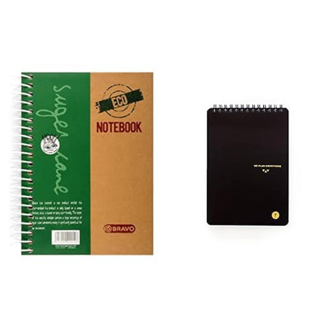 Bravo Stationery Bundle: Sasco Eco Notebook A5 + YM Sketch Designer Notebook B6 Lined