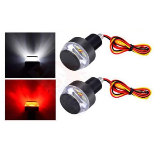 Motorcycle Bike Handlebar LED Lights Motorcycle Handlebar Light LED Turn Signals Bright Light (Red White LED Light Signals) - KaberTrade