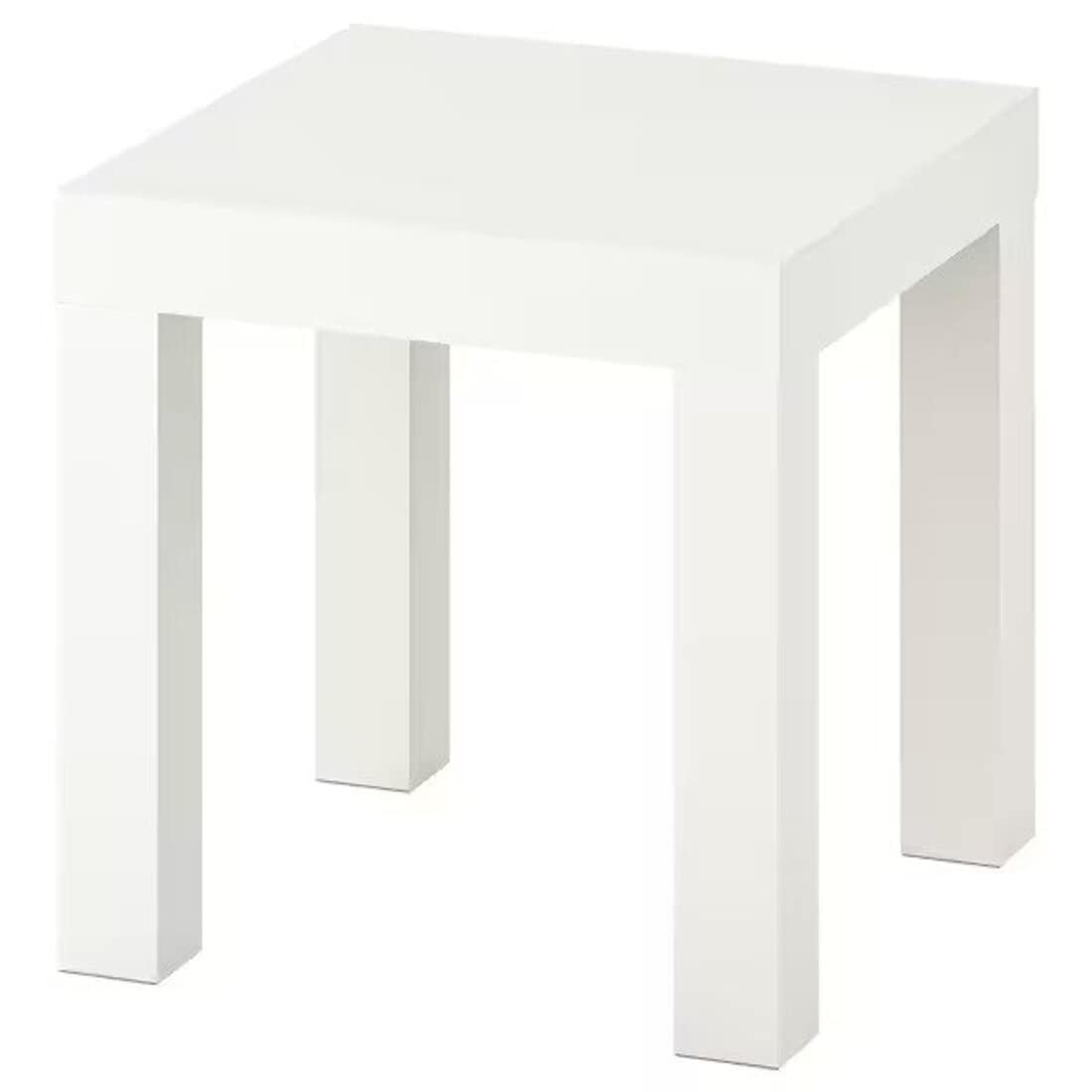 Digital Shoppy Lack Side Table, White, 35x35 cm