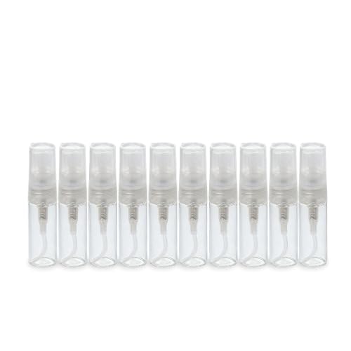 Refillable Glass Bottles, 5ml Clear Mini Empty Spray Bottles for Perfume, Essential Oils & Samples, 10 Pieces