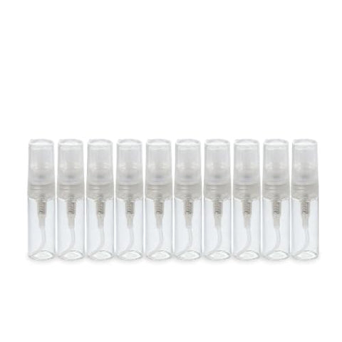 Refillable Glass Bottles, 5ml Clear Mini Empty Spray Bottles for Perfume, Essential Oils & Samples, 10 Pieces