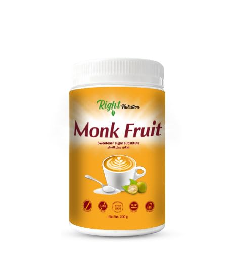 Right Nutrition Monk Fruit Sweetener Jar 200G