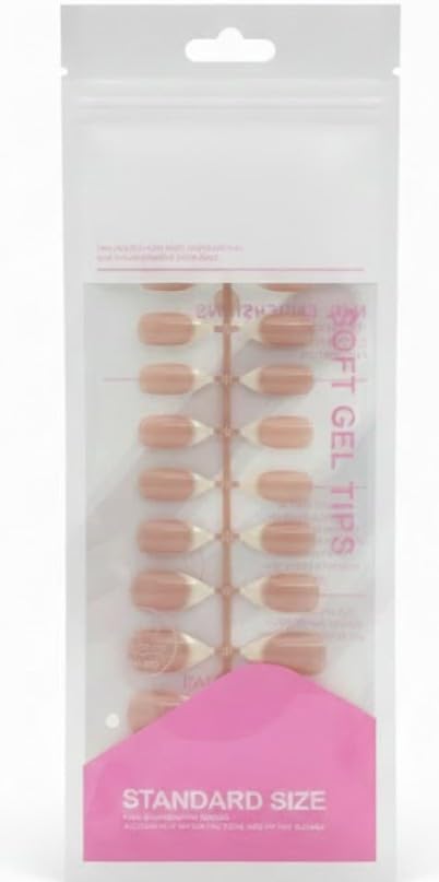 PRESS ON NAILS -24 pcs / 10 SIZE Medium Long -False Nails, Perfect For Parties, Comes With 1 SHEET DOUBLE FACE - N04
