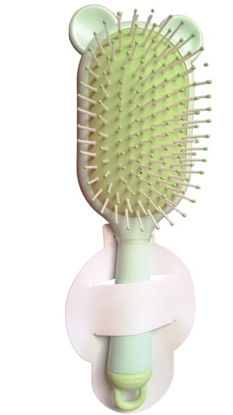 Professional Detangling Hair Brush, Smooth Styling Without Pain, Flexible Teeth, Suitable for All Hair Types (GREEN)