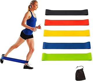 Smart Sport Resistance Bands Set for Men and Women Pack of 5 Different Levels Elastic Band for Home Gym Long Exercise Workout – Great Fitness Equipment for Training, Yoga