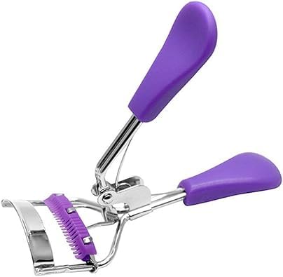 Purple Curling Eyelash Curler with Comb Clip Eye Makeup Beauty Tool Clever Design