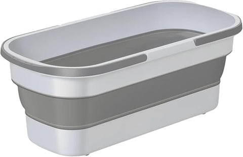 Collapsible Bucket - Wide Rectangular Silicone Bucket with Handle, Perfect for Cleaning and Wiping, Foldable Design, Save Space, Durable for Home, Kitchen, Bathroom, Easy Car Wash
