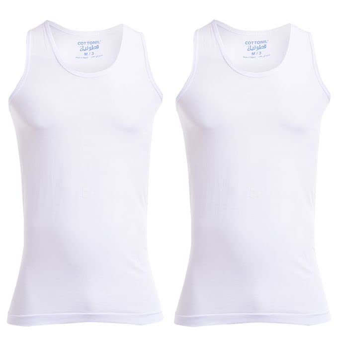 Set Of (2) Men Undershirt 100% Cotton - White