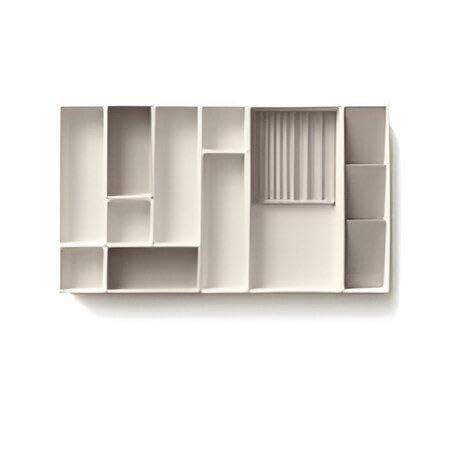 Storage - Multi-section drawer boxes set for cosmetics, grooming products, beauty tools, and hair accessories offering versatile organization for bathroom, bedroom and vanity