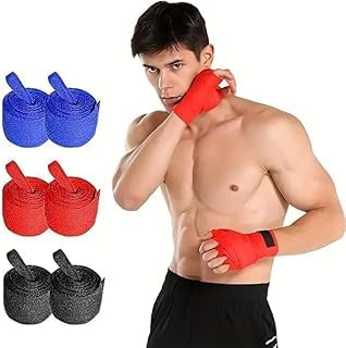 Boxing Bandage Boxing Hand Wraps Elastic Bands 3M Boxing Gloves Wrist Support for Boxing Kickboxing Muay Thai (2 Pack) (blue)