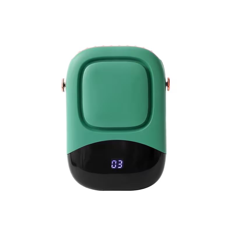 USB Rechargeable Personal Fan, Deep Mint, 3 Gear Level, Electric Fan with Lanyard for Hands-Free Use, Portable Travel Fan