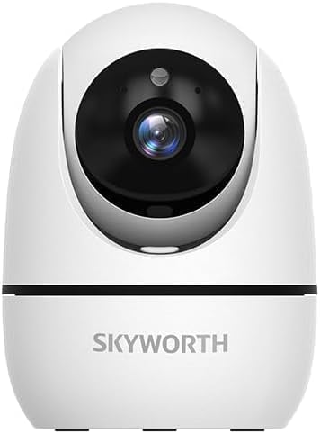 Sky.worth H30P 3MP Indoor Security Camera with Wi-Fi 6 – Color Night Vision – 360° Rotation – with Microphone and Speaker