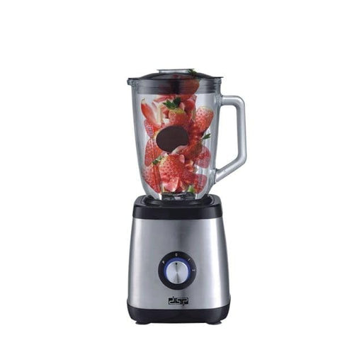 Blender 2 in 1 Food Processor - 1.5L Model KJ2003, Glass Jar, Stainless Steel Serrated Blades