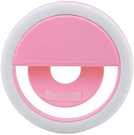 Portable Selfie Ring Light for Phone Rechargeable LED Light 3 Brightness Modes Perfect Ring Light - Pink