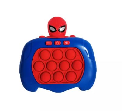 KIDSZONE Pop Quick Push Bubbles Game, Pop It Electronic Game, Puzzle Fidget Toy, Pop It Light Up Game, Push Pop Game Controller Bubble Sensory Fidget Toy for Children Adults (Zpider Men)