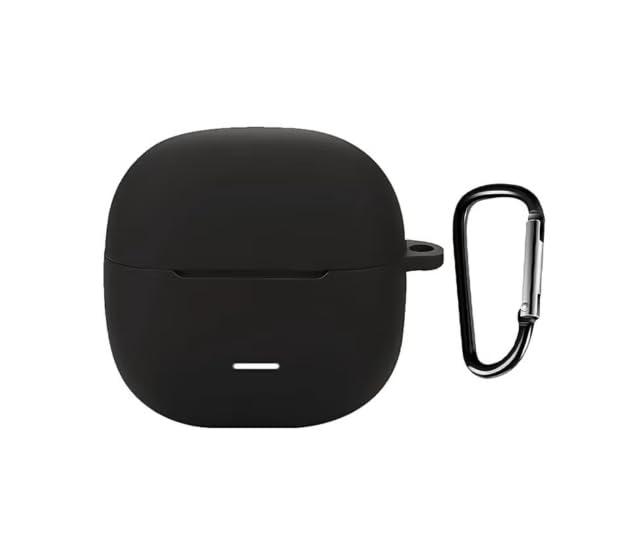 Silicone Protective Case Cover Compatible with Xiaomi Redmi Buds 6 Lite Wireless Earbuds (Black)