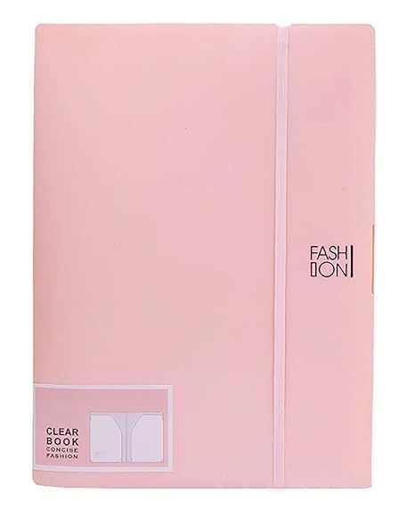 S and A No. 9121 Plastic Folder with 6 Dividers, 23.5 cm x 32 cm Size, Pink