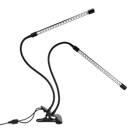 Grow Light - Adjustable Two-Head LED Plant Lamp with Strong Clip for Home Gardening, Greenhouse Cultivation, and All Indoor Plant Types