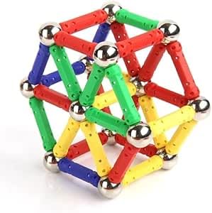 Magnetic Building Set with Column and Balls 37 Pieces, STEM Educational Toys for Kids Ages 5+
